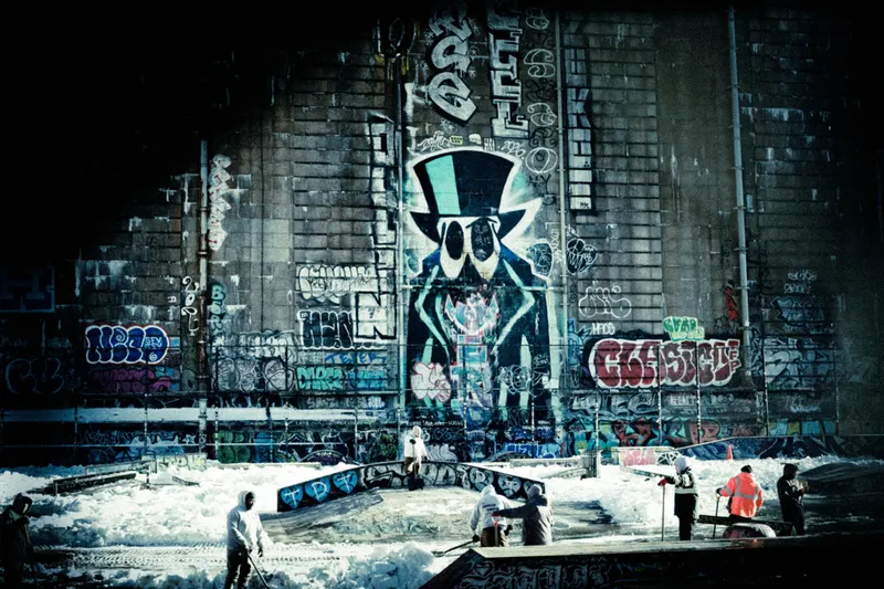 Graffiti-covered wall in New York, from Polyphony