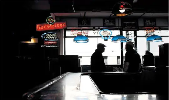Silhouettes in a sports bar, from Anthiom