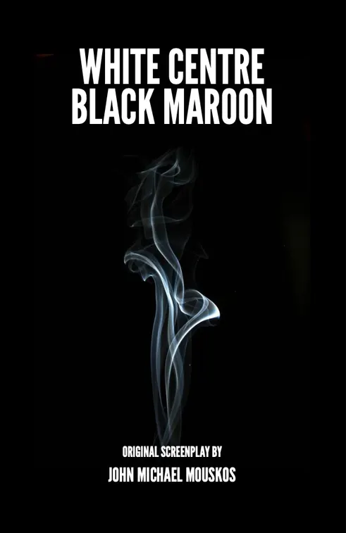 White Centre Black Maroon cover — a wisp of smoke against black